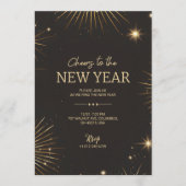 A festive new year's invitation card kaart (Voorkant)