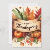 A FESTIVE THANKSGIVING INVITATION WITH A PUMPKIN (Dos)