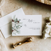 À feuillage persistant élégante carte RSVP