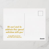 À Feuilles D'aluminium Carte postale d'invitation feuille d'or pour 50e a (Verso)