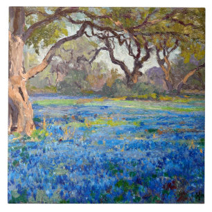 A Field of Bluebonnets at Alamo Heights 1919, Tegeltje