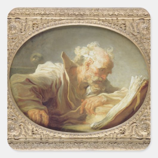 A Filosoof, c.1764 Vierkante Sticker (Voorkant)