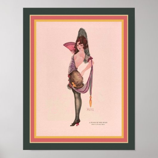 "A Flash of Old Spain" Art Deco ca. 1921 Poster (Voorkant)