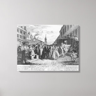 A Fleet Wedding, 1747 Canvas Afdruk