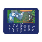 A Flock of Seven Swans-A-Swimming  Magneet (Horizontaal)