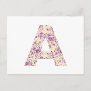 A Floral Letter Briefkaart