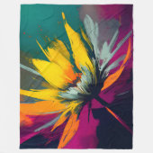 A Floral Odyssey – Expressive Bloom In Motion Fleece Deken (Voorkant)