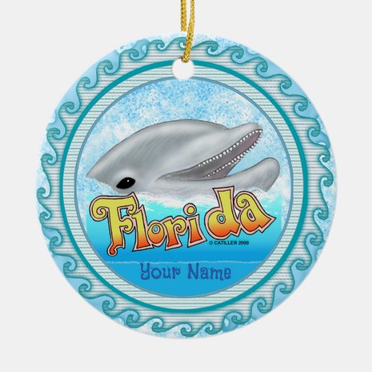 A Florida Dolphin Keramisch Ornament (Voorkant)