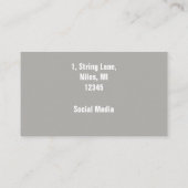 À fond gris, carte de guitare (Dos)