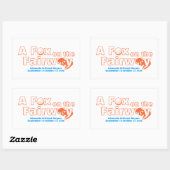 "A" Fox on the Fairway - Sticker (Feuille)