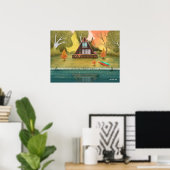 A-Frame blokhut Poster (Thuiskantoor)