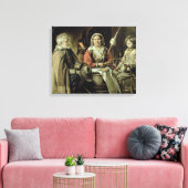 A French Interior, c.1645 Canvas Afdruk (Insitu (Woonkamer))