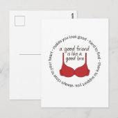 A Friend Is Like A Good Bra Briefkaart (Voorkant / Achterkant)