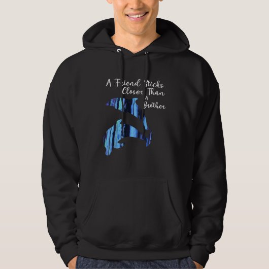 A Friends Sticks Closer Than a Brother Hoodie (Voorkant)