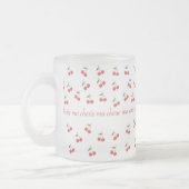 A frosted glass mug with cherry pattern  (Gauche)