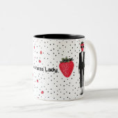 A fun and stylish mug design featuring a strawberr (Devant droit)