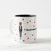 A fun and stylish mug design featuring a strawberr (Devant gauche)