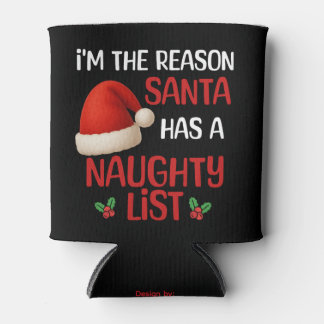 A funny Christmas naughty list design Blikjeskoeler