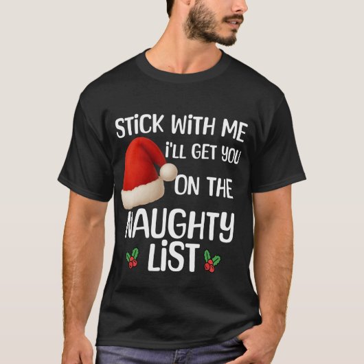 A funny Christmas naughty list design T-Shirt (Devant)