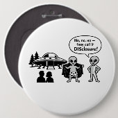 A funny take on The Disclosure movement Ronde Button 6,0 Cm (Voorkant /achterkant)