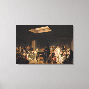 A Game of Billiards, 1807 Canvas Afdruk