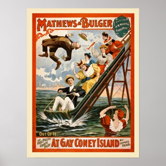 À Gay Coney Island Poster vintage (Devant)