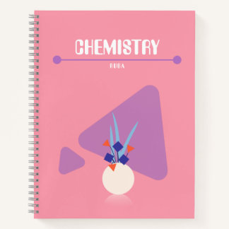 A geometric floral Notebook with whimsical colours Notitieboek