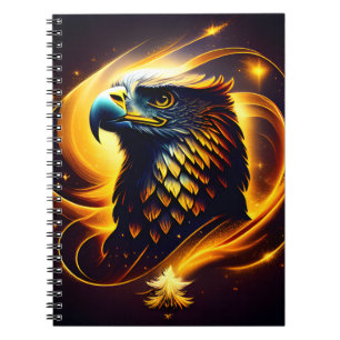 A Gold Eagle Head Notitieboek