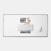 A Good Day Starts With Coffee & Giraffe Gift Funny (Clavier et souris)