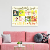 A Grandchilds Laugh Quote - Aangepaste foto Canvas Afdruk (Insitu (Woonkamer))