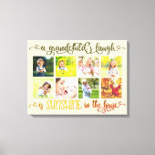 A Grandchilds Laugh Quote - Aangepaste foto Canvas Afdruk (Voorkant)
