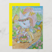 A GRANDDAUGHTER'S PERSONALIZED EASTER CARD FEESTDAGENKAART (Voorkant / Achterkant)