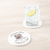 A Great Book Delights Floral Coaster Zandsteen Onderzetter (Zijkant)