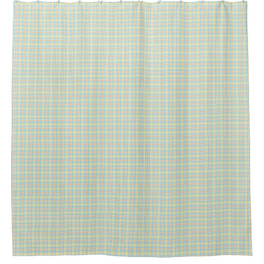 A green plaid shower curtain shown both flat douchegordijn (Voorkant)
