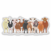 a group of cow sticker (Devant)