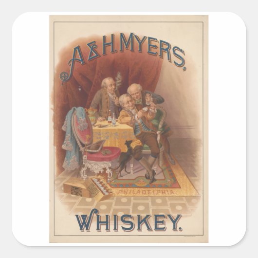 A & H. Meyers -  whisky Vierkante Sticker (Voorkant)
