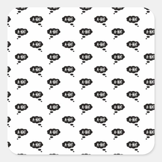 A-ha! Het EUREKA-moment Vierkante Sticker (Voorkant)