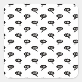 A-ha! Het EUREKA-moment Vierkante Sticker