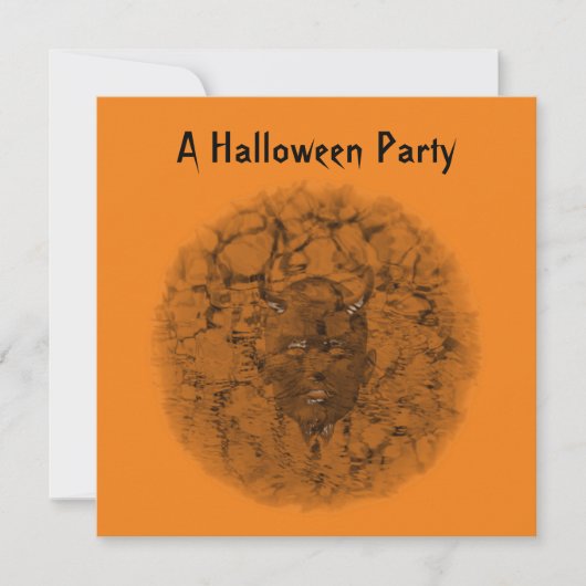"A Halloween Party" - Phantom Devil Dark Sepia Kaart (Voorkant)