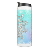 *~* A Handtekening en Waterverf Mandala Thermosbeker (Geroteerd rechts)