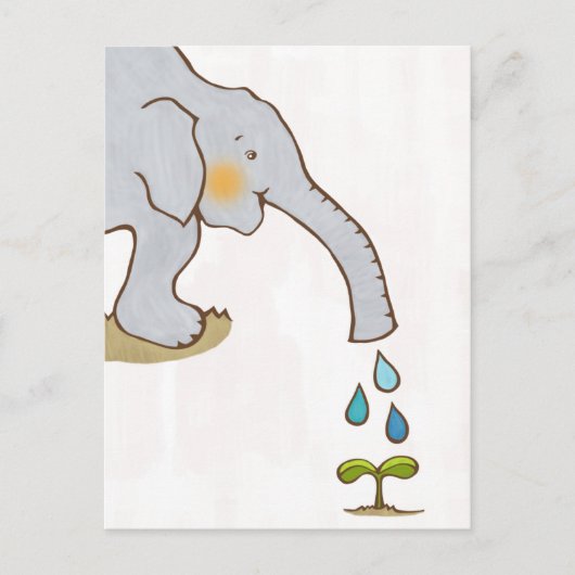 A Happy Elephant Briefkaart (Voorkant)