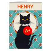 A+ Happy Fathers Day to Worlds Beste Kat Pap Kaart (Voorkant)