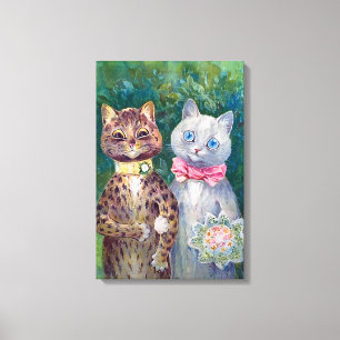 A Happy Pair Louis Wain Canvas Afdruk