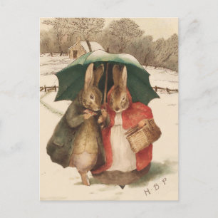 "A Happy Pair" van Beatrix Potter Briefkaart