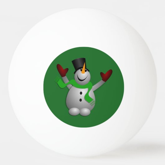 A Happy Snowman Pingpongballen (Voorkant)