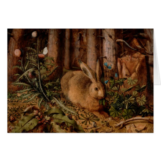 A Hare in Forest door Hans Hoffman -  kunst (Voorkant Horizontaal)
