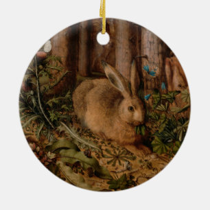 A Hare in the Forest (door Hans Hoffmann) Keramisch Ornament