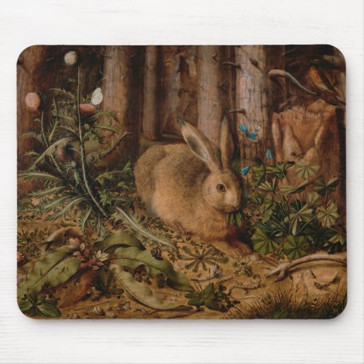 A Hare in the Forest (door Hans Hoffmann) Muismat (Voorkant)