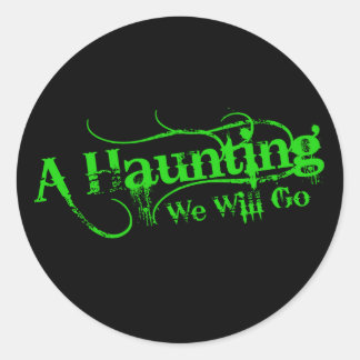 A Haunting We Will Go LLC Groene Logo Ronde Sticker