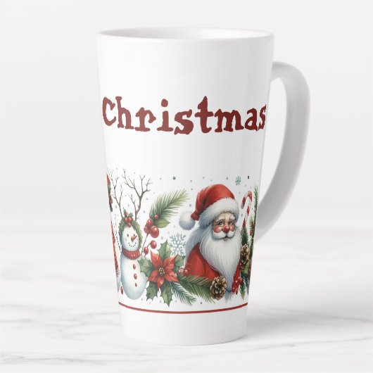 A Holly-Jolly Gathering Latte Mok (Rechterhoek)